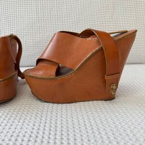 Chloe Leather Wedge Shoe